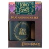 Dárkový set - hrnek s ponožkami The Lord Of The Rings | Pán prstenů: Logo (objem hrnku 315 ml)
