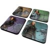 Tácky pod sklenice Netflix | The Witcher | Zaklínač: Legendary balení 4 kusů (10 x 10 cm)