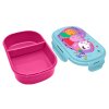 Plastový box na svačinu s příborem Peppa Pig | Prasátko Pepa: Přátelé (21 x 14 x 6 cm)