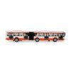 Kovový kloubový autobus červeno-bílý 18 cm
