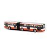 Kovový kloubový autobus červeno-bílý 18 cm