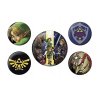 Set 5 placek - odznaků Nintendo | The Legend Of Zelda: Bojovník (průměr 2,5 cm | 3,8 cm)