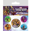 Set 5 placek - odznaků Marvel | Guardians of the Galaxy | Strážci Galaxie: Postavy (průměr 2,5 cm | 3,8 cm)