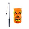 Lampión Halloween dýně 15 cm se svítící hůlkou 40 cm