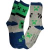 Dětské ponožky Minecraft: Ikony Creeper set 2 párů