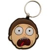 Gumový přívěsek na klíče Rick and Morty: Morty Terrified Face (5 x 6 cm)