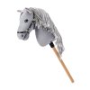Hobby horse Apollo, šedý kůň na tyči, provázková hříva