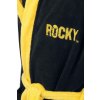 Pánský fleece župan Rocky: Italian Stallion - Italský Hřebec (univerzální) černý