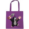 Shopping taška na rameno Krteček: Juhu (38 x 42 cm) fialová bavlna