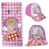 Ručník - osuška s kšiltovkou a pytlíkem Peppa Pig | Prasátko Peppa: Duha (70 x 140 cm)