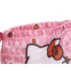 Ručník - osuška s kšiltovkou a pytlíkem Hello Kitty: Kitty s červenou mašlí (70 x 140 cm)