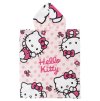 Dětský ručník - pončo Hello Kitty: Figury a Nápis (50 x 115 cm)