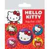 Placka odznak set 5 kusů Hello Kitty: Pózy (průměr 25 | 38 mm)
