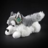 Plyšový pes husky ležící 30 cm ECO-FRIENDLY