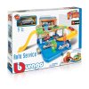 Bburago - STREET FIRE, Garáž s autoservisem + autíčko, 1:43