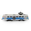 Tramvaj MHD modrá 16 cm - otevírací dveře