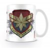 HRNEK KERAMICKÝ/CAPTAIN MARVEL 315 ml/BADGE/BÍLÝ