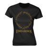 Dámské tričko Lord Of The Rings|Pán Prstenů: Ring Inscription Gold (M) černé