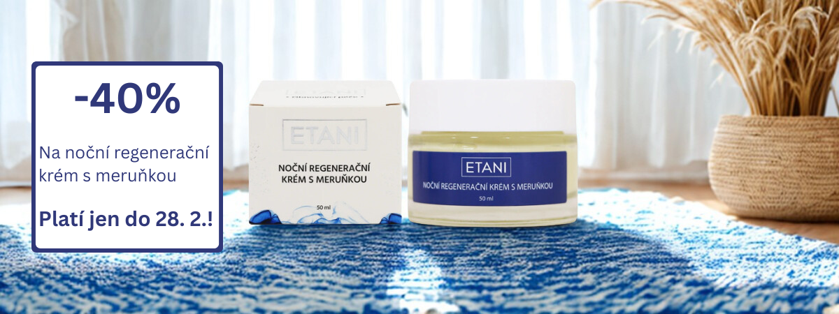 ETANI Noční regenerační krém s meruňkou - 40% sleva