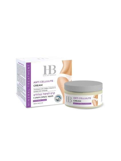 H&B Dead Sea Minerals -  Zpevňující krém proti celulitidě s  kofeinem a vitamínem E 250 ml