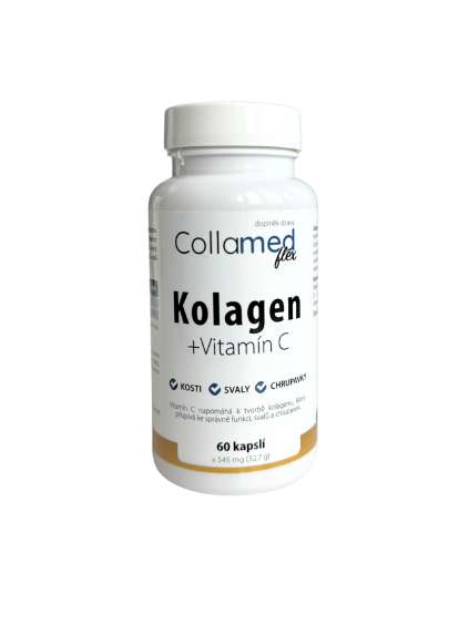 Collamed Flex – Hovězí kolagen + vitamín C 60 kapslí