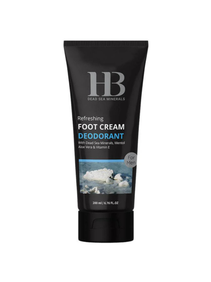 H&B Dead Sea Minerals - Osvěžující krémový deodorant na nohy pro muže 200 ml