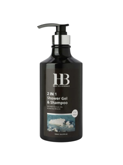 H&B Dead Sea Minerals - Pánský sprchový gel a šampon 2v1 s minerály z Mrtvého moře – 780 ml