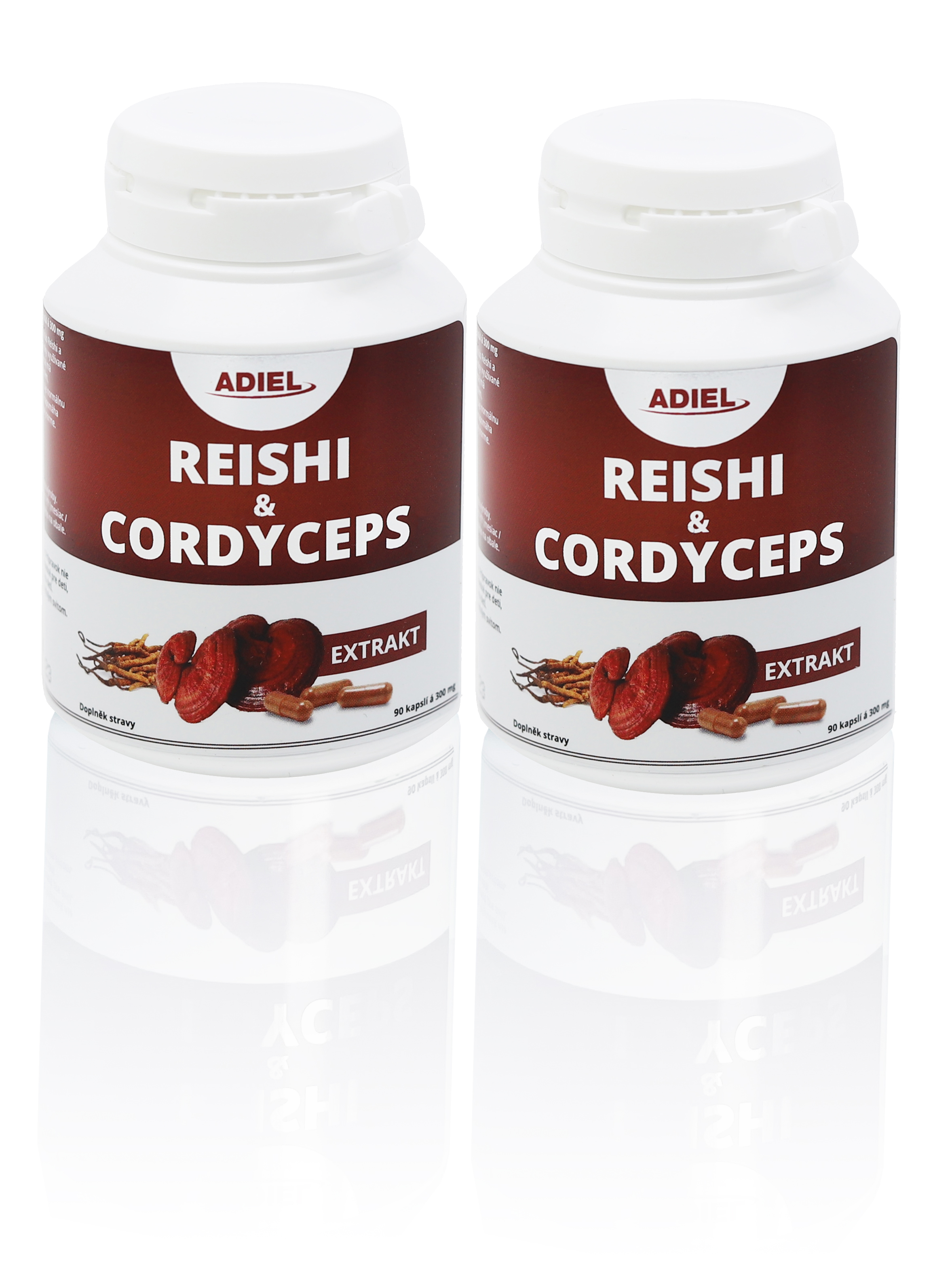 ADIEL Reishi &Cordyceps 90 kapslí 2 ks: 2x90 kapslí