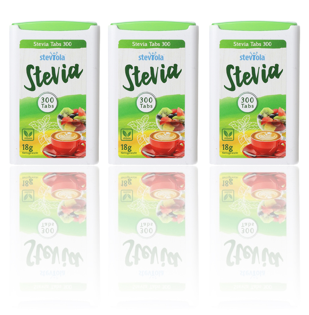 Steviola - Stévia tablety v dávkovači 300 tbl. 3 ks: 900 tablet