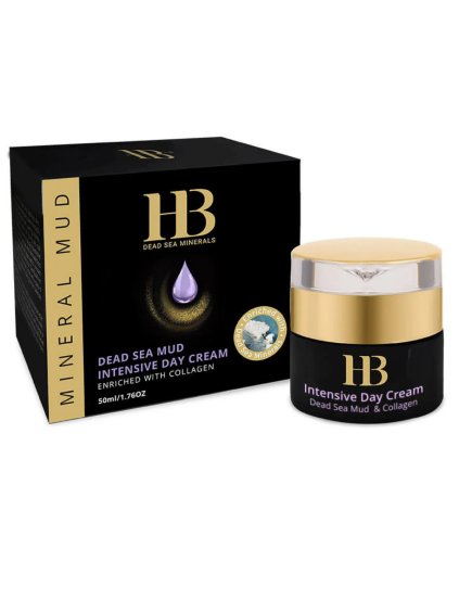 H&B Dead Sea Minerals - Intenzívny denný krém s bahnom z Mŕtveho mora a kolagénom 50ml