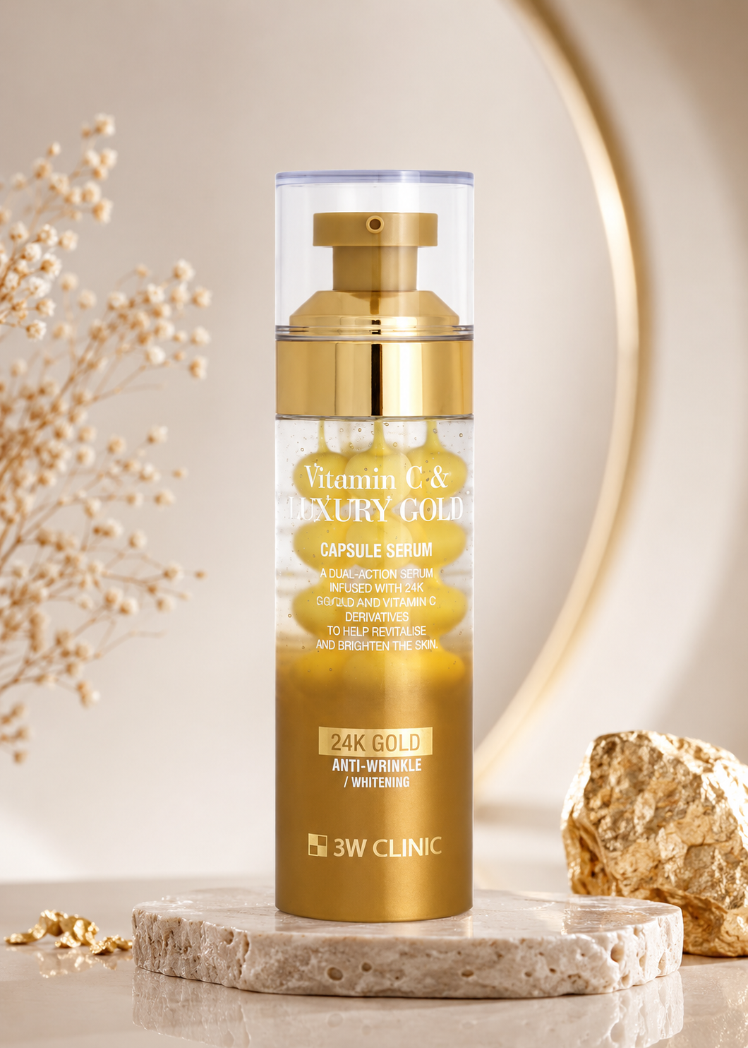 3W Clinic Vitamín C & Luxury Gold Capsule Serum - Luxusné pleťové sérum s vitamínom C a zlatom 56 g