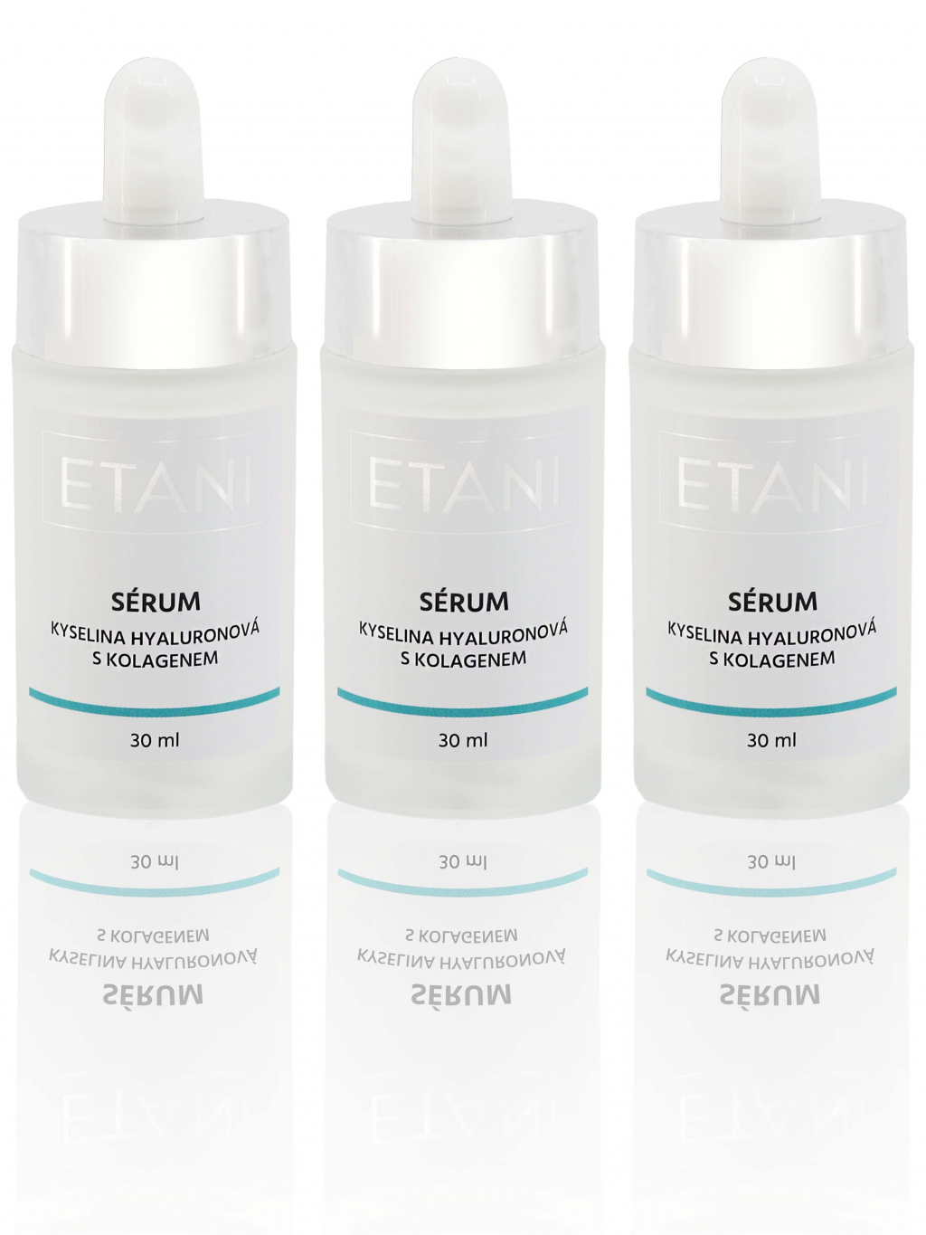 ETANI Sérum 2v1 – kyselina hyaluronová s kolagénom, 30ml Obsah: 3x30 ml