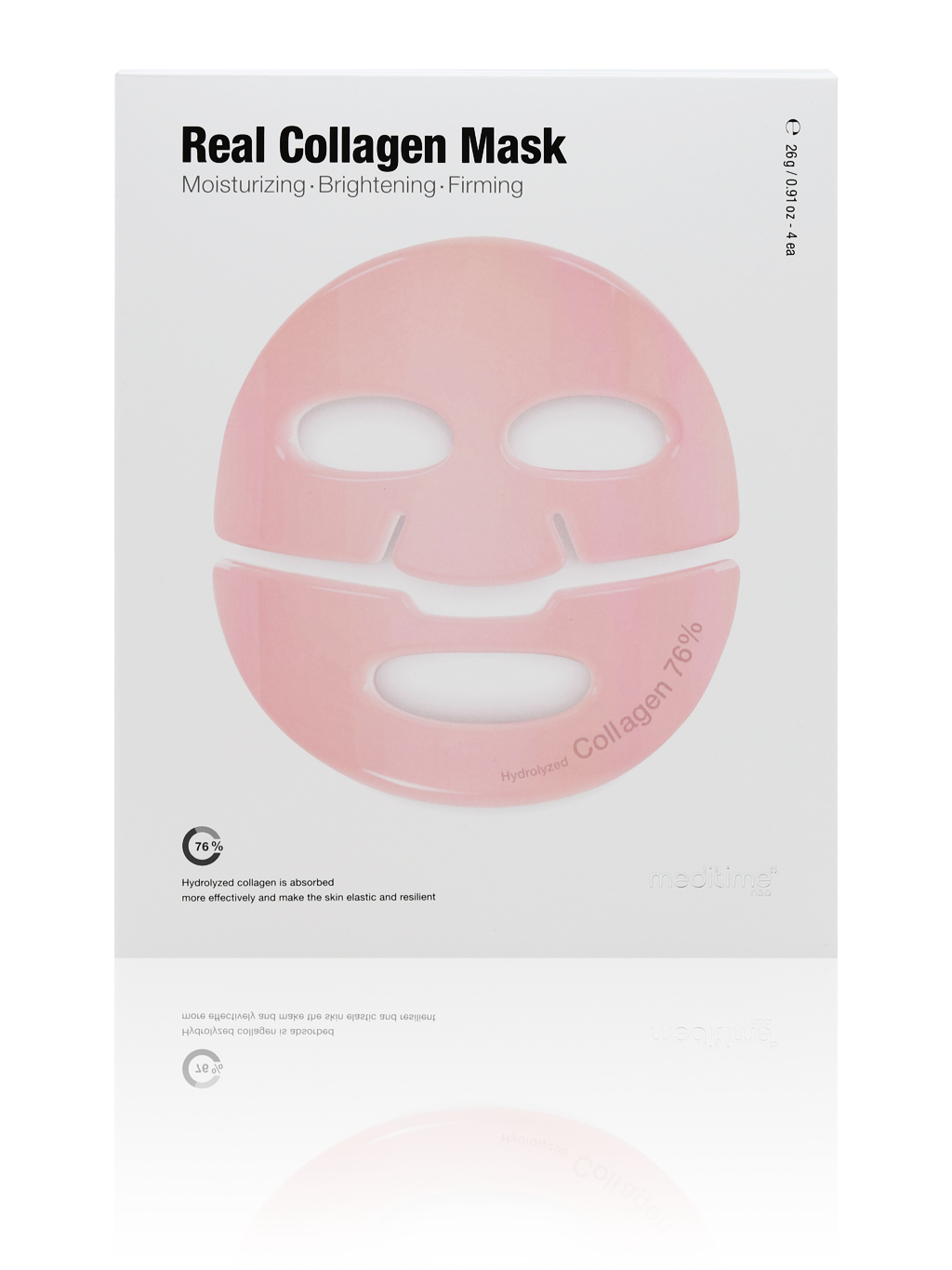Meditime NEO Real Collagen Mask – Hydrogélová kolagénová pleťová maska, 26g 1x26g, 4x26g: 1x26g