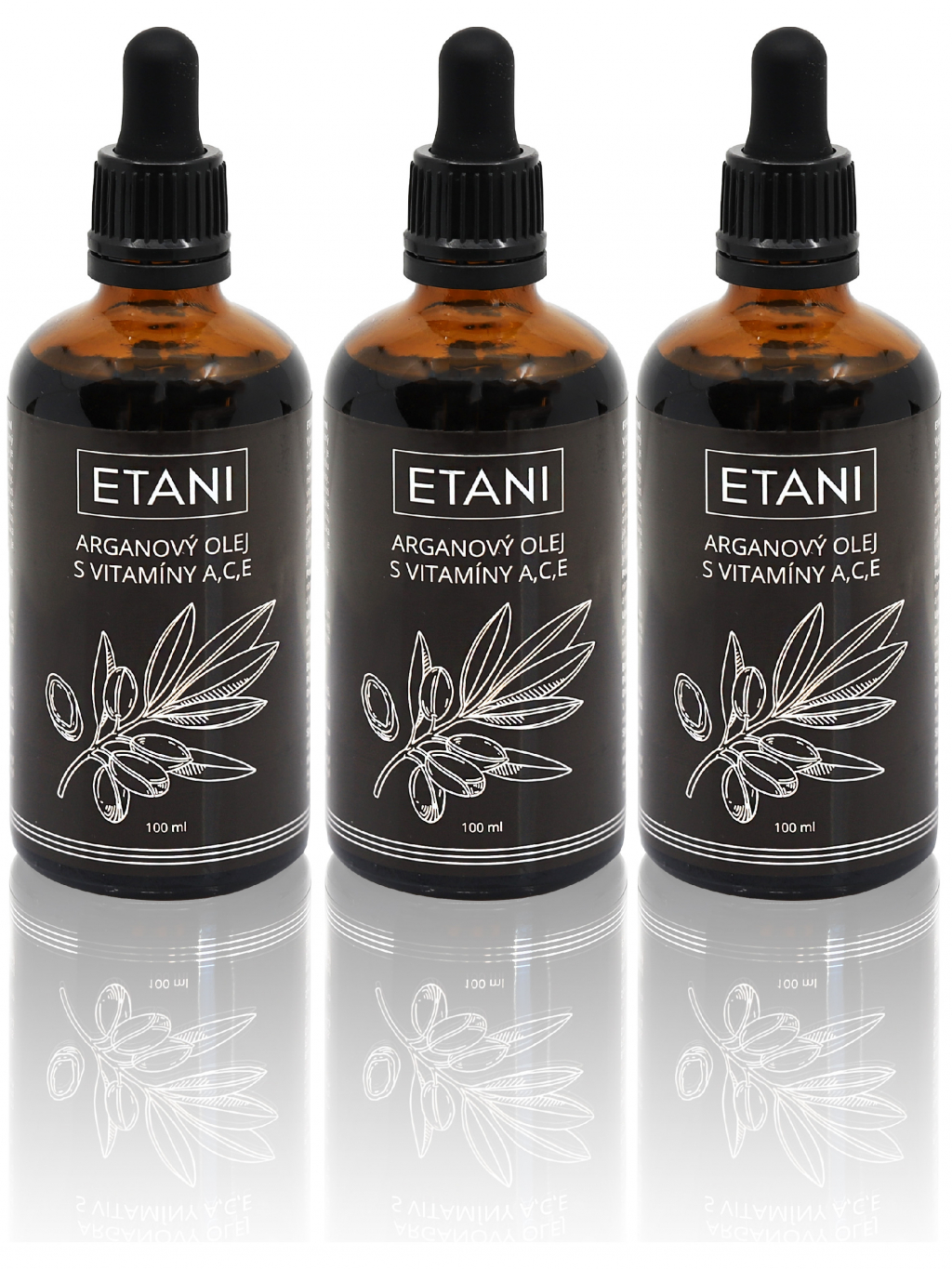 E-shop ETANI Arganový olej s vitamínmi A,C,E, 100 ml Obsah: 3x100ml