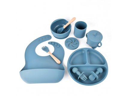 Dětská silikonová jídelní sada PupyHou, 10-dílná