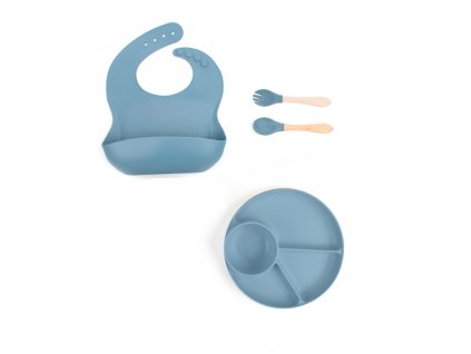 Dětská silikonová jídelní sada PupyHou, 4-dílná