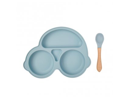 Dětský silikonový talíř PupyHou ve tvaru auta