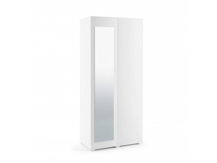 szafa biała z 1 lustrem white wardrobe with 1 mirror