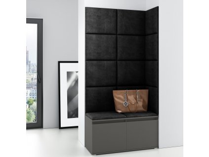 40068 1 predsinova stena s calounenymi panely trinity 2 grafit cerna 2316