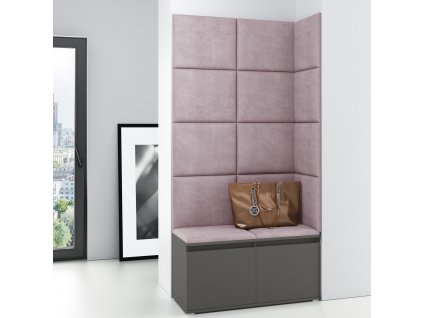 40074 1 predsinova stena s calounenymi panely trinity 2 grafit svetla ruzova 2319