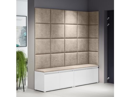 podwójna narożna bez wieszaków w kolorze białym trynity 03