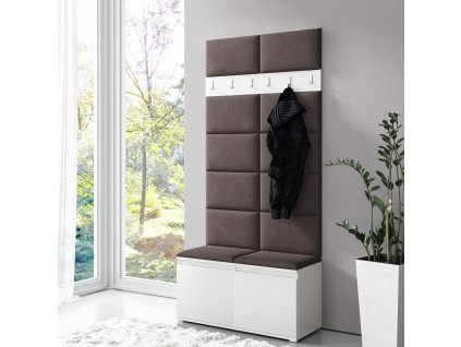 39876 1 predsinova stena s calounenymi panely trinity 1 bila hneda 2307