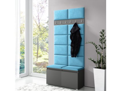 szafka na buty z wieszakamin grafit trynity 13