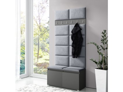 39918 1 predsinova stena s calounenymi panely trinity 1 grafit seda 2314