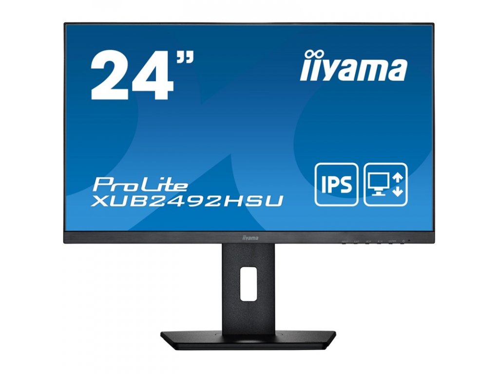 Monitor IIYAMA ProLite XUB2492HSU-B5 23.8",LED podsvícení, IPS panel, 4ms, 1000: 1, 250cd/m2, 1920 x 1080 Full HD, - černý