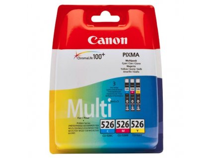 Inkoustová náplň Canon CLI-526 C/M/Y, 340 stran originální - červená/modrá/žlutá