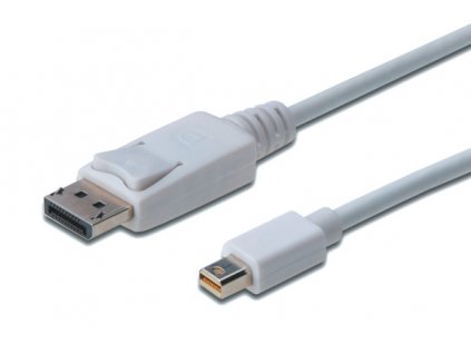Kabel Digitus MiniDisplayPort / DisplayPort, 2m - bílý