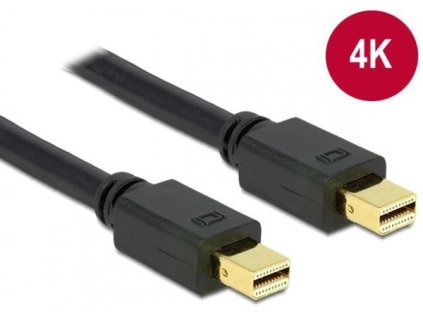 Kabel DeLock Mini DisplayPort, 0,5m - černý
