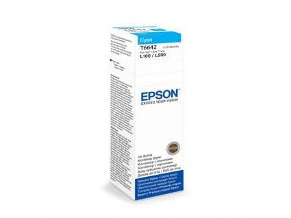 Inkoustová náplň Epson T6642, 70ml originální - modrý