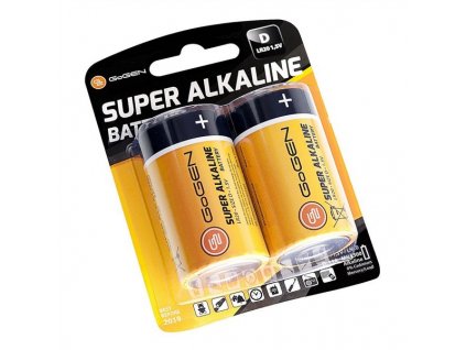 Baterie alkalická GoGEN SUPER ALKALINE D, LR20, blistr 2ks